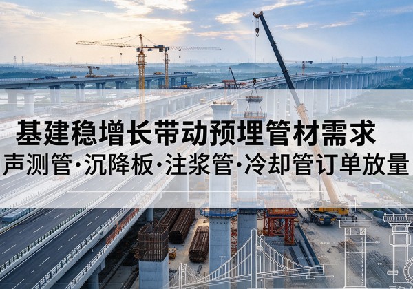 隰县基建稳增长带动预埋监测管材需求，声测管、沉降板、注浆管订单持续放量